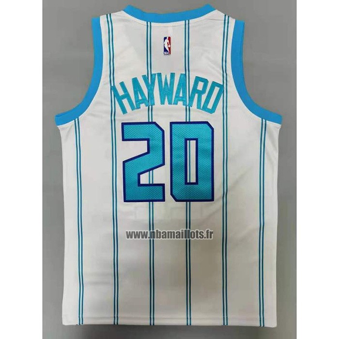 Maillot Charlotte Hornets Gordon Hayward NO 20 Association 2020-21 Blanc